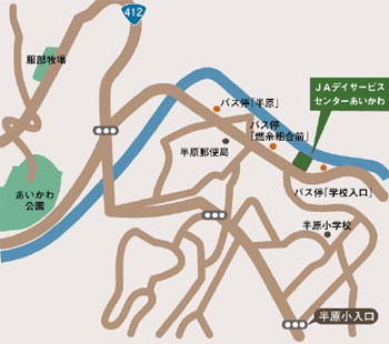 あいかわの地図